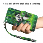 Flipové puzdro panda pre Google Pixel 3 - zelené